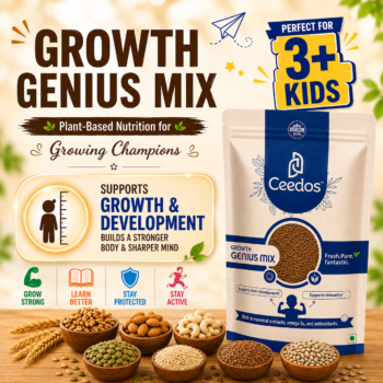 GrowthGenius Mix for Kids & Teens Growth with Nuts & Seeds | Sugar Free (250 G)