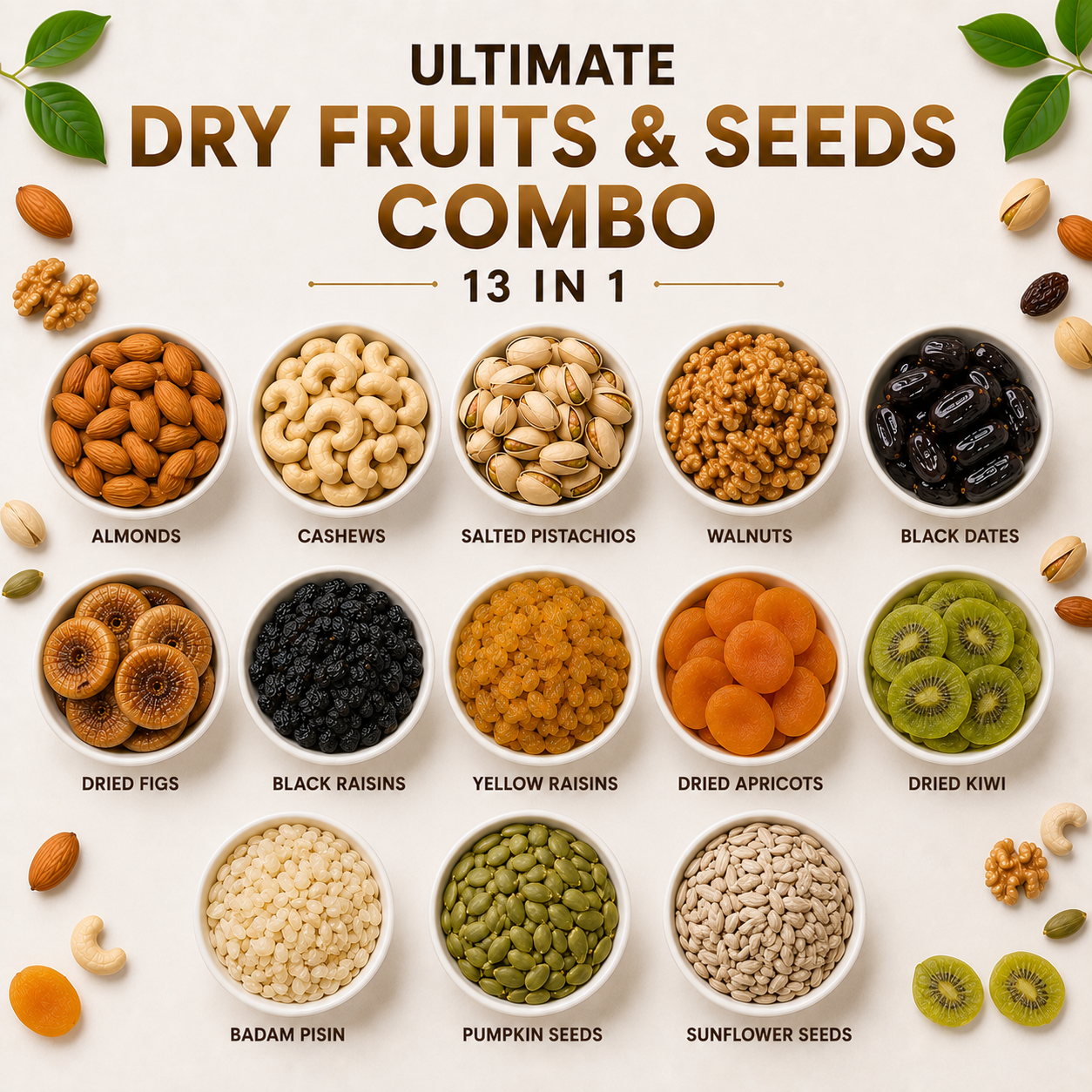 Ultimate Dry Fruits & Seeds Combo 13 in 1