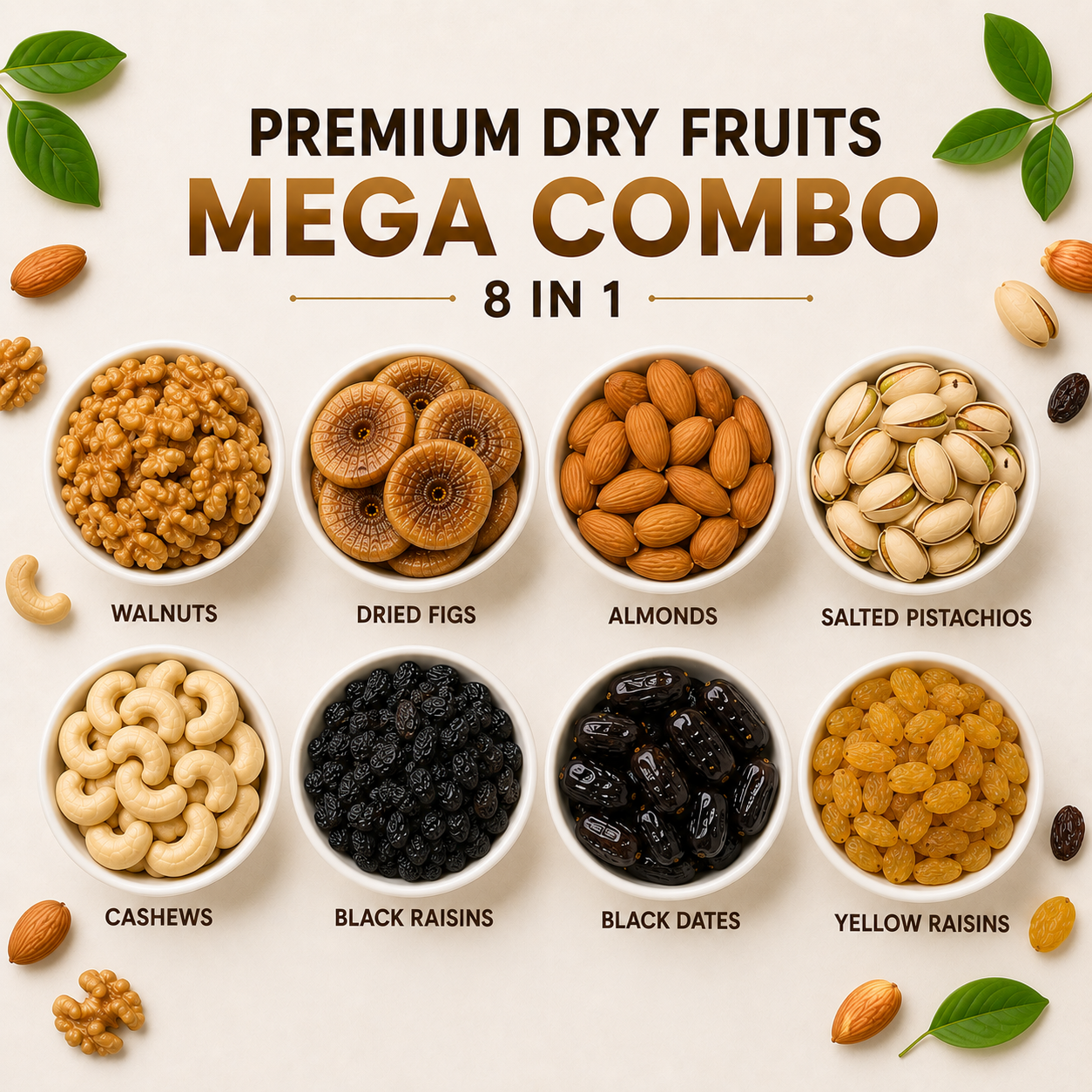 Premium Dry Fruits Mega Combo – 8 in 1